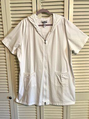 CZ Cover-Ups Swim Robe * Womens Size 2X * Full Zip Front * Hood * Great Cond.